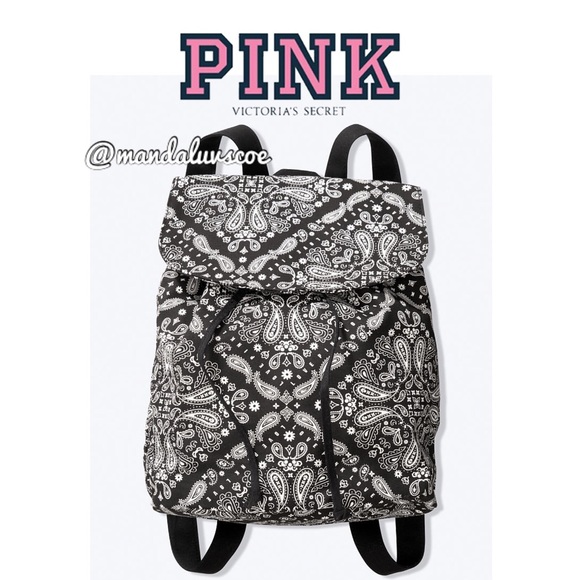 💕VS PINK BLACK & WHITE PAISLEY BANDANA MINI PACK - Picture 7 of 8